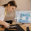 letsinstyle Sewing Machine Cover with Storage Pockets, Clear Plastic Sewing