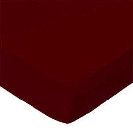 SheetWorld Fitted 100% Cotton Flannel Bassinet Sheet 15 x 33, Flannel - Burgundy, Made in USA