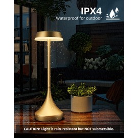 Cordless Lamp, 6000mAh, Outdoor Waterproof, Touch Control, Dimmable, 3 Color Temperature, RGB, LED Memory Function, Portable Battery Operated, Rechargeable Table Lamp Patio Dinning Restaurant Kitchen