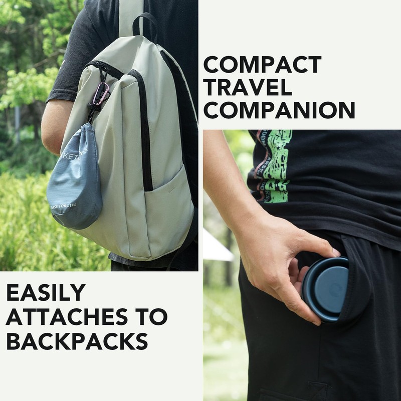 TakeToday Collapsible Travel Cup - Silicone Foldable Water Cup, BPA-Free