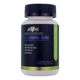 Suplemento Resveratrol A4H Acai Arándano Semilla Uva Sin Sabor 60 Caps