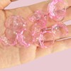 80Pcs Acrylic Clear Flower Bead Caps for Jewelry Making, Transparent