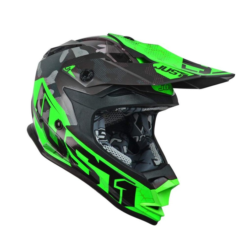 JUST1 J32 Youth MX Off-Road Motocross Motorcycle Helmet (Camo Fluo