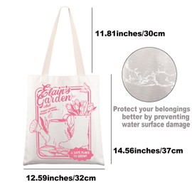 JNIAP Fantasy Book Tote Bag Elain Archeron Garden Gifts Velaris Flower Company Gifts Nesta Cassian Feyre Rhysand Gift, Garden Club Tb, Large