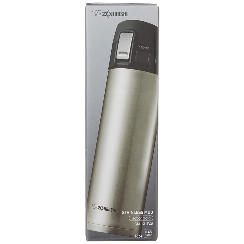 Zojirushi SM-KHE36AG - Taza de acero inoxidable, Stainless, 16 oz,
