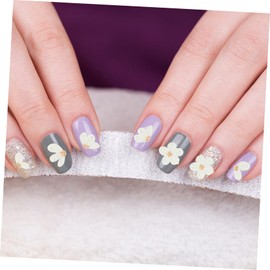 SAFIGLE 1set Flower Nail Art Stickers of Embossed Flower Nail Decals for Women Easy to Apply for Stunning 3sheets