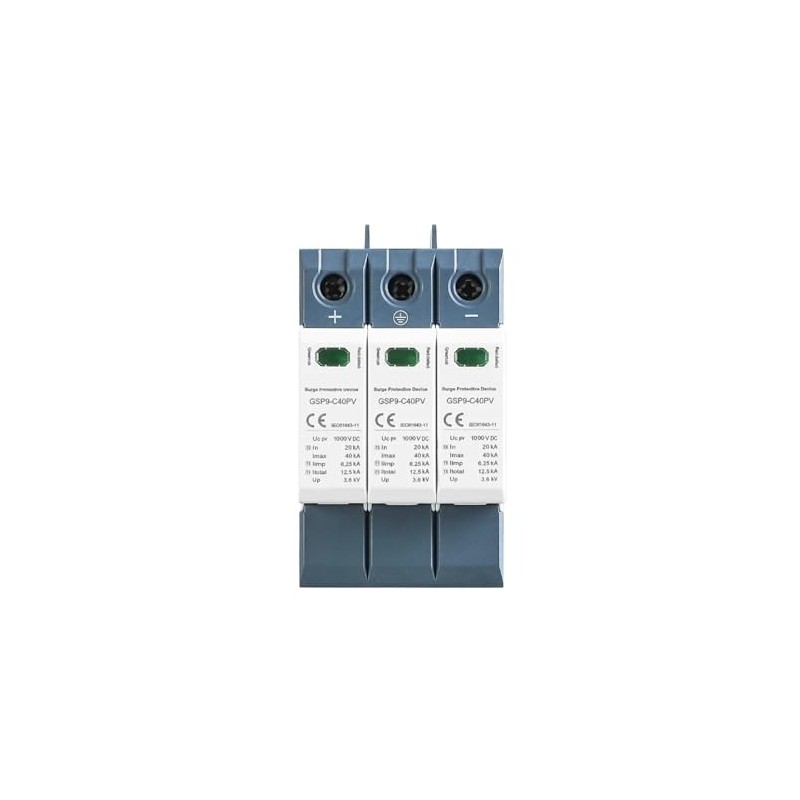 Protector contra sobretensiones fotovoltaico DC SPD 3P 1000V 40KA –