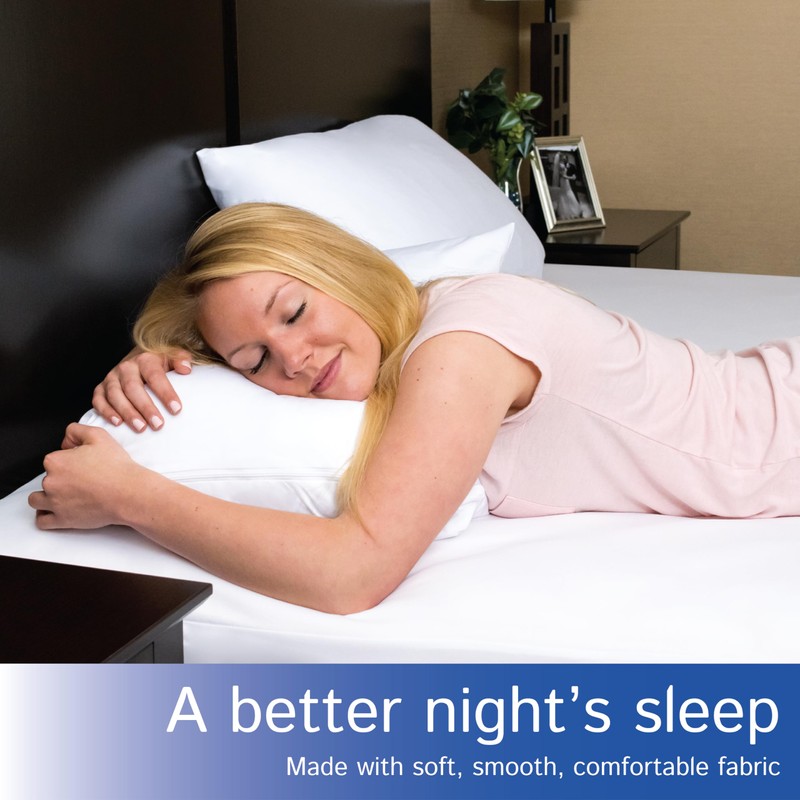 Standard Pillow Protectors (Set of 2) – Zippered Waterproof Pillow