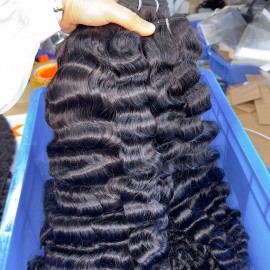 Raw Human Hair Extensions Glueless Bone Vietanmese Straight Burmese Curly Hair Vendor Human Hair Wig with Hd Lace Closurestyle: Natural Wave, color: natural color, Stretched Length: 24"