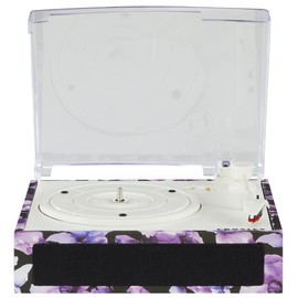 Crosley CR6041A-BF Fusion 3-Speed Bluetooth Turntable and Record Carrying Case Combo, Blue Floral