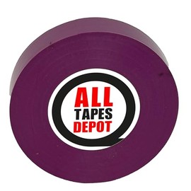 ALLTAPESDEPOT Professional Electrical Tape Electrical Tape ULCSA Listed CORE. Utility Vinyl Rubber Adhesive Electrical Tape 34inch X 66 Flame Retardant 1 ROLL Purple