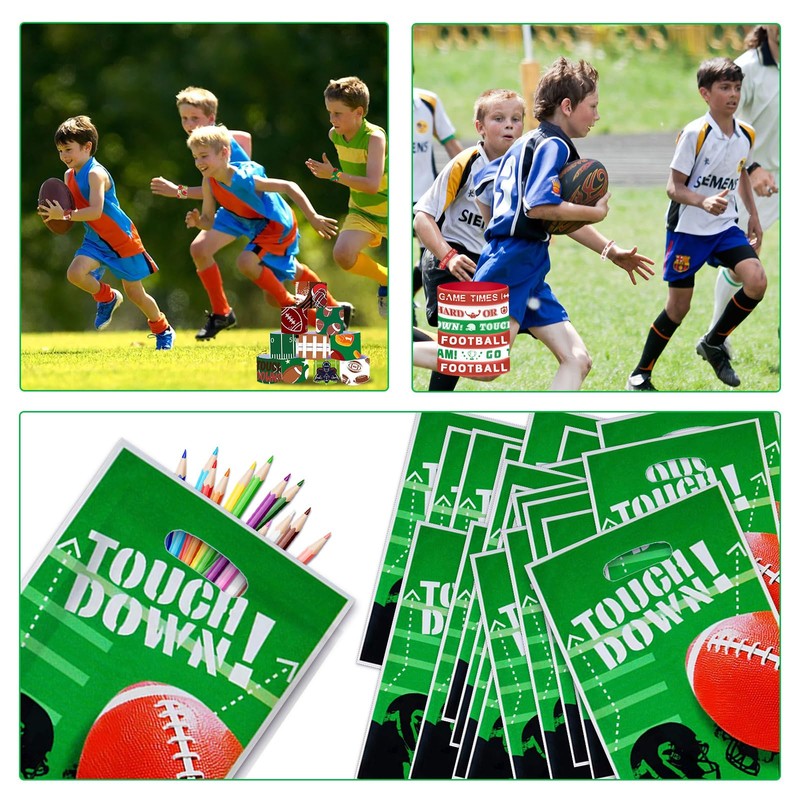 emzrivo Football Party Favors 244 Pcs Football Birthday Party Decorations