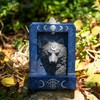 Mystical Wolf Moon Phases Backflow Incense Holder Wiccan Style Artificial