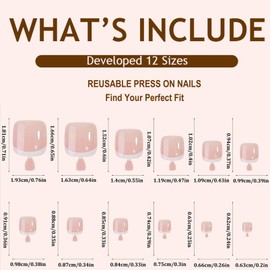 French Fake Toe Nails Set, Press on Nails for Toe, 120Pcs Complexion Square False Toenails Short, French Tip Toe Nails with Glue, Full Cover Stick on Toenails for Women Girls Daily Nail Art