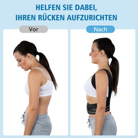 SOARFLY Back Straightener for Men and Women, Posture Correction, Comfortable and Breathable, Shoulder Strap, Back Strap, Straight Posture, Adjustable to Support Neck, Back Shoulder, XL