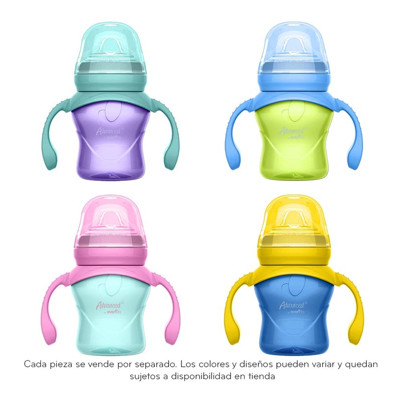 Advanced by Evenflo, Taza Entrenadora Antiderrames, Boquilla con Ultra Suavidad,