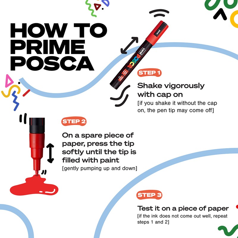 POSCA uni-ball 183221 POSCA Marker MOP´R PCM-22, Round Stamp Tip