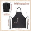 Livdouyu Chef's Hat and Apron Set, Adjustable High Cooking Apron,