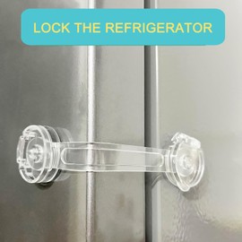 Amaezorx 8 Pack Child Safety Locks for Drawers, Cabinets, Refrigerators & Doors - Baby Proof Cabinet Locks, Transparent & Durable PP Plastic Child Proof Locks for Home