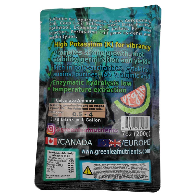 Organic Sea-K for Plants Seaweed and Kelp Fertilizer Supplement Concentrated