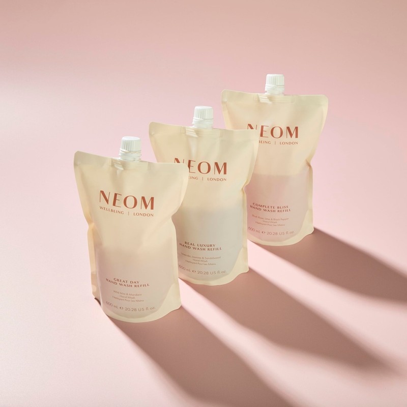 NEOM Great Day Hand Wash Refill, 600ml I Wild Mint