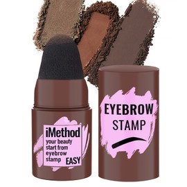 iMethod Eyebrow Stamp for Eyebrow Stencil Kit - Brow Stamp Refill Eyebrow Powder, Light Brown