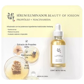 Beauty of Joseon Serum Facial Iluminador Propoleo  Niacinamida 100 ml. Infusionado con Poderosos Ingredientes Tradicionales Hanbang                   