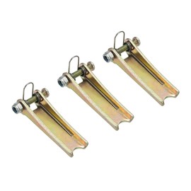 PATIKIL 2 Inch Hook Safety Latch Kit, 3 Pack Metal Towing Hitch Replacement for Clevis Hook Trailer, Golden Tone
