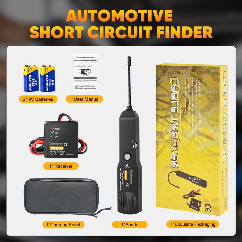 Wire Tracer Electrical,Circuit Tracer,Automotive Electrical Open&Short Finder Circuit Tester,Wire Cable