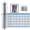 Milling Cutter 3‑Tooth Metric 60° Tungsten Steel Thread Threading Tools