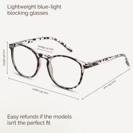 IBOANN B0BD2JTVWM - two pack Blue light glasses Transparent + Leopard