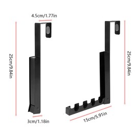 Qanye Foldable Coat Hooks, Foldable Door Coat Hook, Folding Coat Hook, Folding Hook, Includes 4 Hooks, for Hanging Clothes, Bags, Scarves and Christmas Wreaths