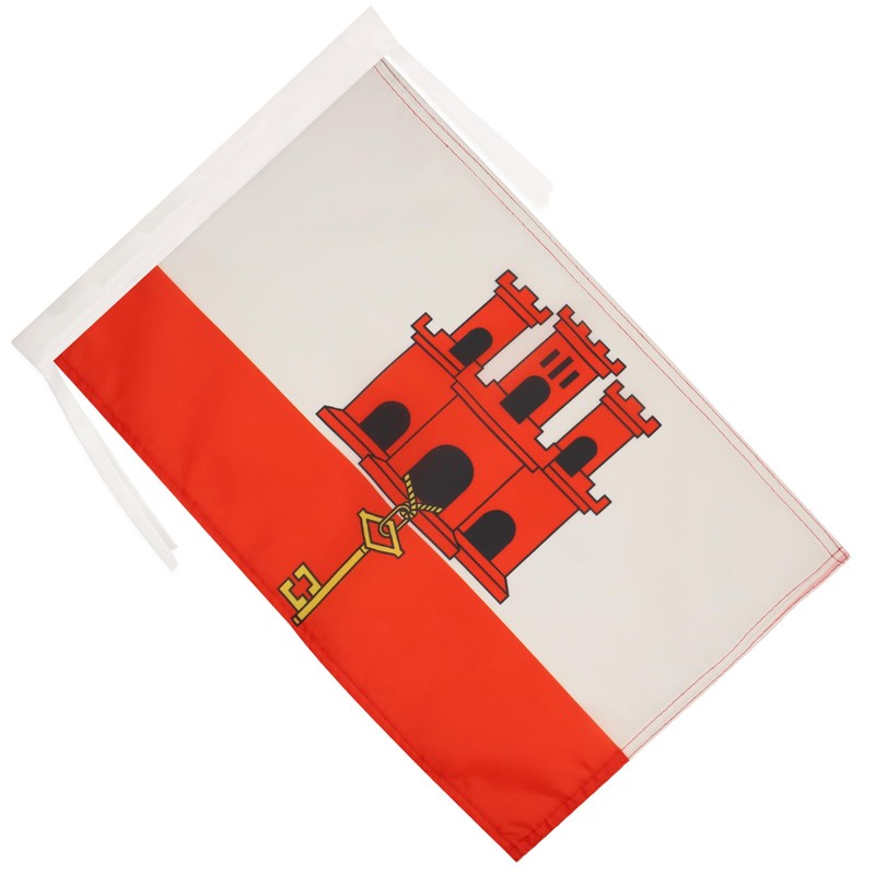 Gibraltar Flag 18'' x 12'' cords - Gibraltarian SMALL flags