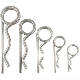 Spring Pin Double 4.5 x 97 mm – Pack of 5 – Male / Cotter Pin – Made of A4 Stainless Steel BOOTSTEILE BRAUER®