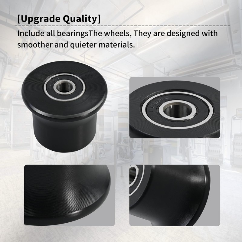 6 Rolling Seat Trolley Wheels,Sliding Seat Bracket Roller, Compatible with