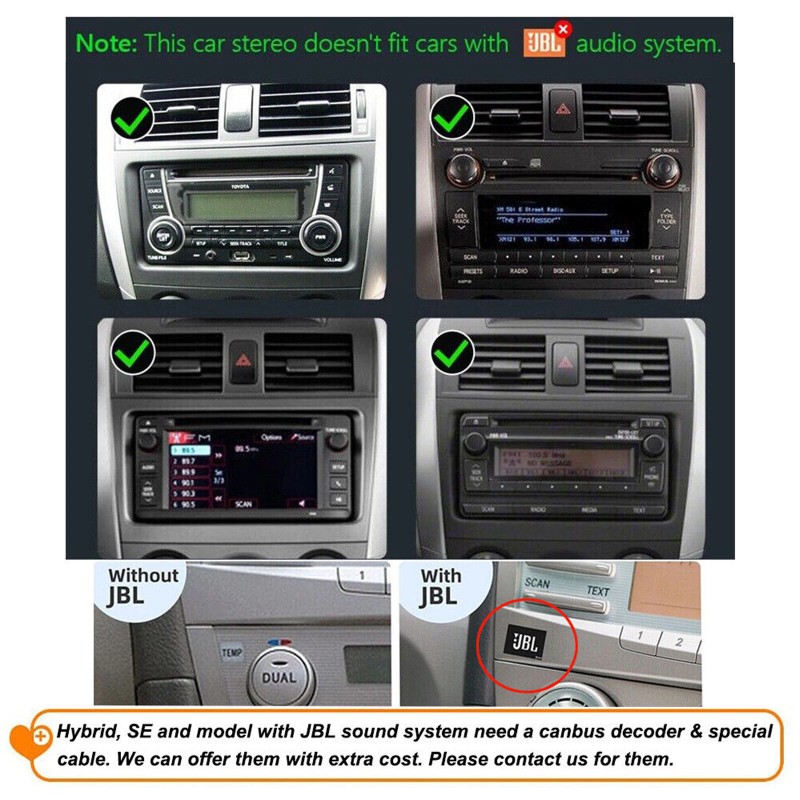 ESSGOO For Toyota Corolla 2009-2013 Wireless Apple Carplay Android 13