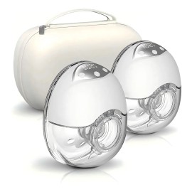 2pcs Extractor De Leche Manos Libres Recargable Con 4 Modos