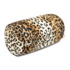 CARRIE HOME Soft Plush Leopard Print Faux Fur Lumbar Pillow