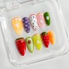 Handmade Nails 3D Fruit Almond Press on Nails Medium Length
