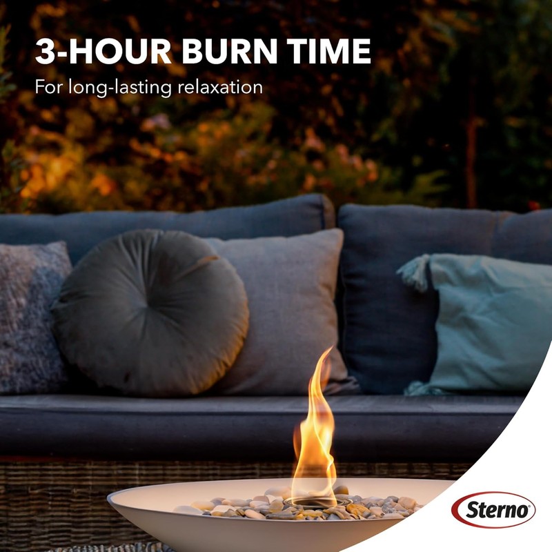 Sterno 12-Pack Fire Pit Gel Fuel - 3 Hours of