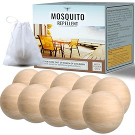 Mosquito Repellent for Patio, Mosquito Repellent 10 Balls, Plant-Based Mosquito Deterrent for Indoor & Outdoor Spaces, Patio/Yard/Camping/Travel