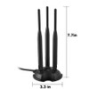 Eightwood 2.4GHz 5GHz Dual Band WiFi Antenna, 3 RP-SMA Connector