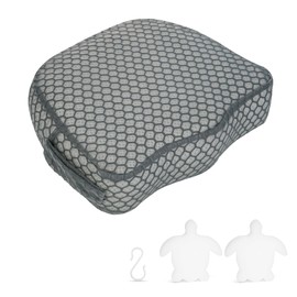 Hot Tub Booster Seat, Weighted SPA Booster Seat Cushion for Adults, 3D Air Mesh Hot Tub Seat Accssories with Non-Slip Micro Dot Bottom,Indoor or Outdoor Quick Dry Hot Tub Pillow (1 Pack-Grey)