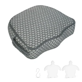 Hot Tub Booster Seat, Weighted SPA Booster Seat Cushion for Adults, 3D Air Mesh Hot Tub Seat Accssories with Non-Slip Micro Dot Bottom,Indoor or Outdoor Quick Dry Hot Tub Pillow (1 Pack-Grey)