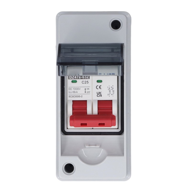2P Photovoltaic System DC Miniature Circuit Breaker Solar IP65 Waterproof