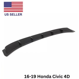 RC Auto Rear Roof Window Visor Spoiler Wing Wind Shade Fit 2016-2019 Honda Civic 4D SH