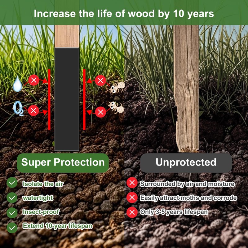 30x13 Fence Post Sleeve, Saver Post Sleeve, Posts Protector 4x4/6x6/7x7,