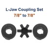 uxcell 7/8" to 7/8" L095 Flexible 3-Piece L-Jaw Coupling Coupler