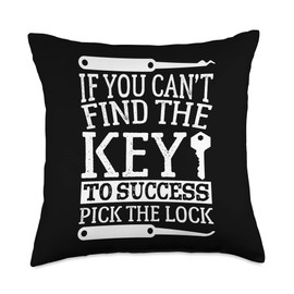 Professional Locksmith Lock Pick Lockpicking Locksmithing Throw Pillow