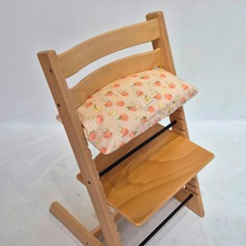 Gembebe Waterproof & Compatible Stokke Tripp Trapp Cushion Set for Newborn Baby - Easy to Clean - 100% Cotton Stokke High Chair Cushion (Sitting Cushion Only) (Peach Bunny (Sitting Cushion Only))